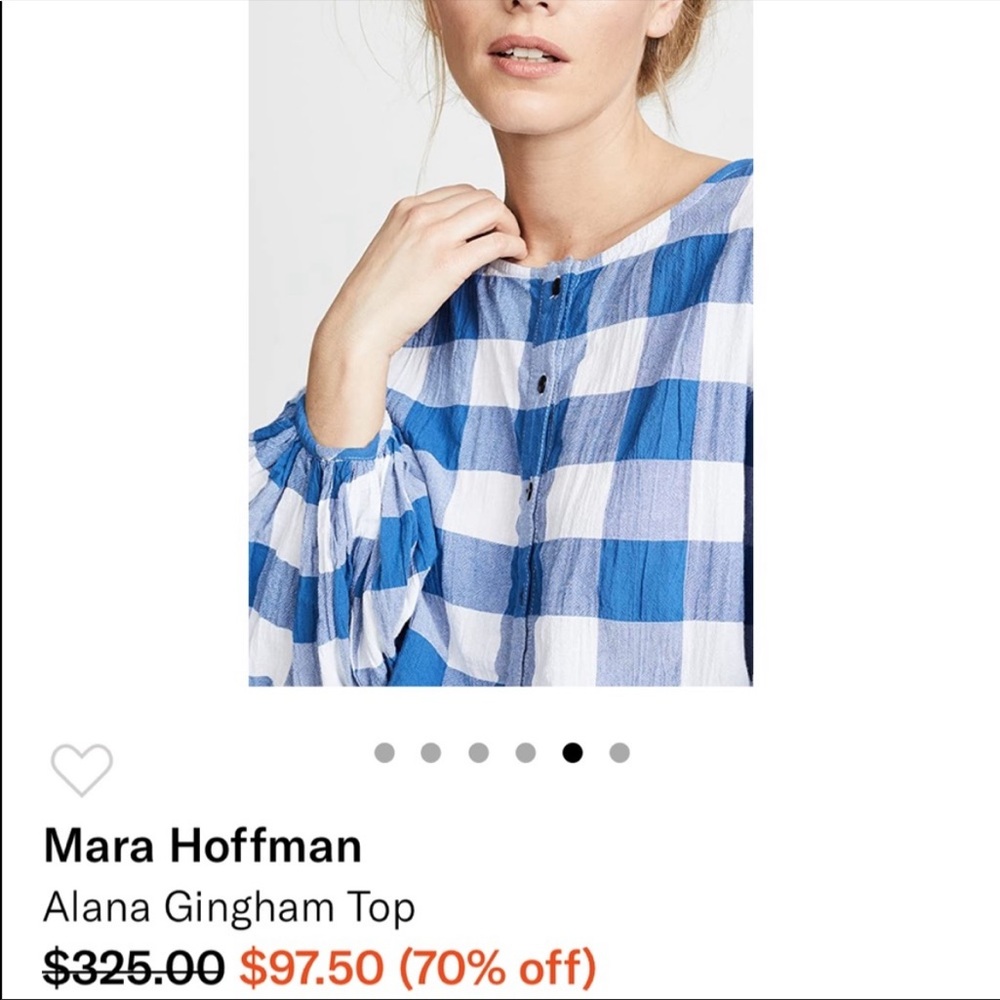 Mara Hoffman Alana Gingham Top